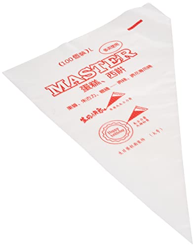 Mumoo Bear 100Pcs Disposable Cream Pastry Bags Cake Icing Piping Baking Bags Desserts Decoration Tools 12.2 X 8.2 Inches (31 X 21Cm)