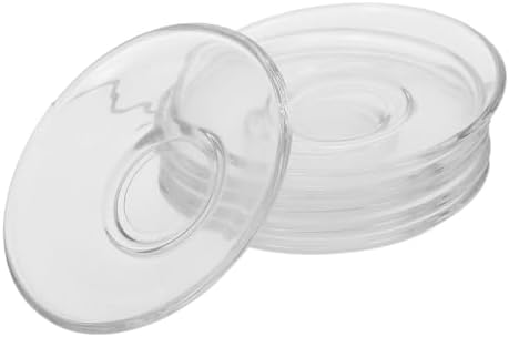 ULTECHNOVO Soucoupe En Verre Transparent 9 Cm Lot De 6 Sous-Tasse...