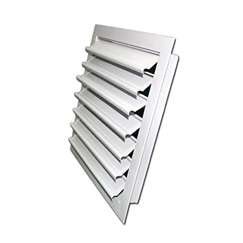 Persiana de pared para ventilación doméstica de aleación de aluminio, persianas móviles para ventilador extracto resistente a la lluvia (45CM x 45CM) miniatura 1