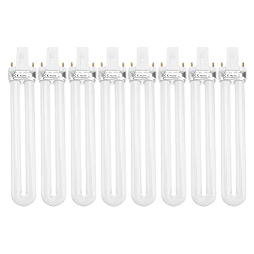 8 Pièces Nail Lampe Ampoules Remplacement 9W U En Forme de Lampe Ampoule Tube Pour Nail Art Sèche UV Lampe Lumière
