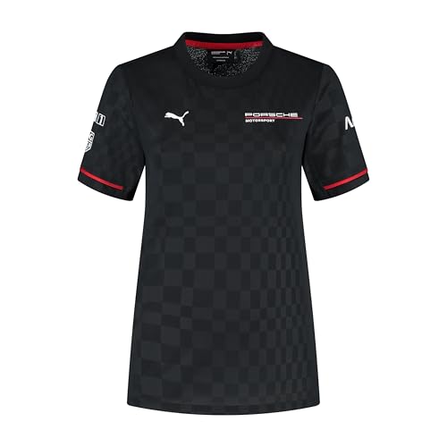 PUMA Porsche Motorsport T-Shirt d'équipe pour Femme - Noir - Taille : M