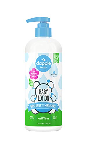 DAPPLE Baby Lotion, Fragrance Free Lotion, Plant Based, Hypoallergenic, 16.9 Fluid Ounces