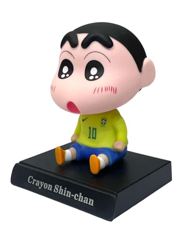 Image of AUGEN Super Hero Shinchan Neymar Action Figure Limited Edition Bobblehead with Mobile Holder for Car Dashboard, Office Desk & Study Table (Pack of 1)
