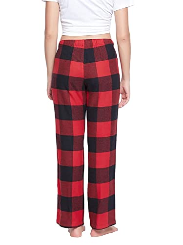Image of Womens Multicolor Cotton Checkered Pyjama | Checks Pajama for women with Elastic & Drawstring Plus Size (S TO 8XL)