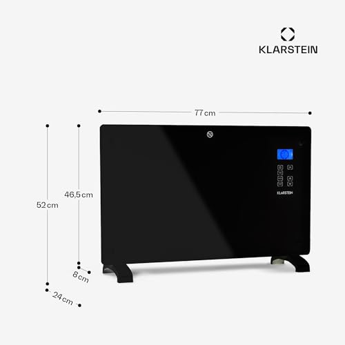 Klarstein Elektroheizkörper, Konvektor mit Rollen, tragbar, energiesparend, leiser Standheizkörper mit Thermostat und App- Steuerung, 2000 W-7
