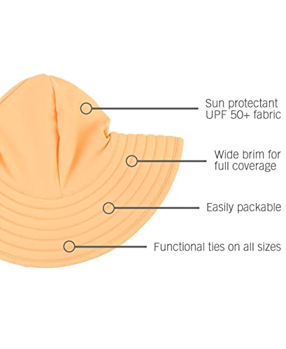 Image of RuffleButts Baby /Toddler Girls UPF 50+ Sun Protective Wide Brim Swimwear Sun Hat