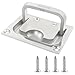 OSVJE 1 Pack 316 Stainless Steel Flush Lifting Handle, Recessed Door Pull Mount Screws, Boat Deck Hatch Handle for Floor, Toolbox, Furniture