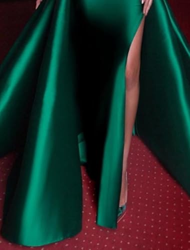 Mermaid Evening Gown Celebrity Style Dress Carnival Court Train Long Sleeve Jewel Neck Satin with Rhinestone Appliques 20253