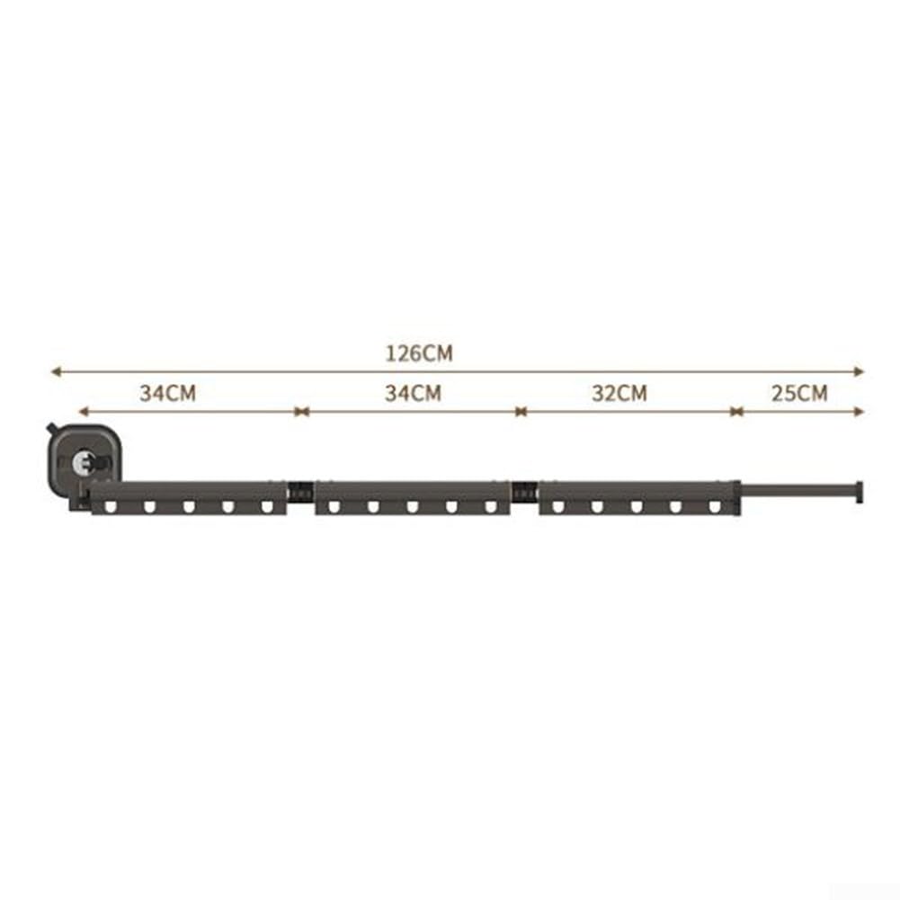 Aluminium Wäscheständer Wand Klappbar Schwarz Stabil(White)