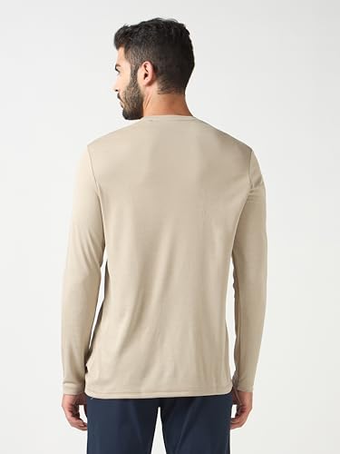 Image of TECHNOSPORT Men's Slim Fit Full Sleeve Round Neck T-Shirt, Double Cool Quick Dry Moisture Wicking Stretchable Sports Gym and Casual Wear