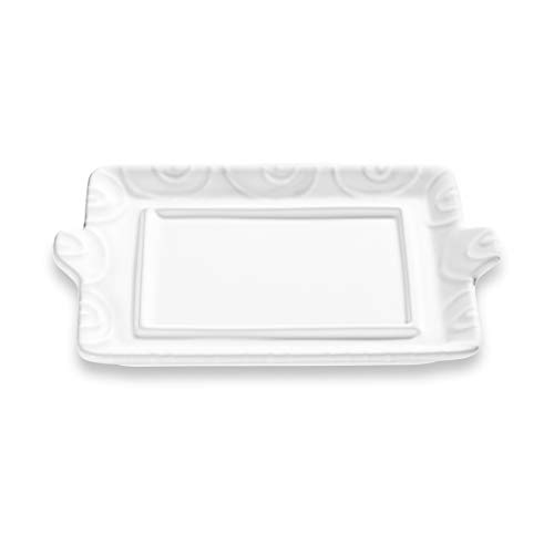 GMUNDNER KERAMIK Plato de mantequilla inferior liso blanco flameado, hecho a mano en Austria