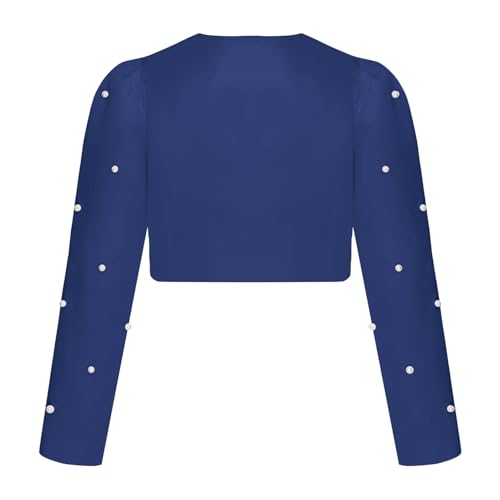 Choomomo Girls Beaded Shrug Sweaters Kids Long Sleeve Sparkly Cardigan Cropped Bolero Dress Cover Up2