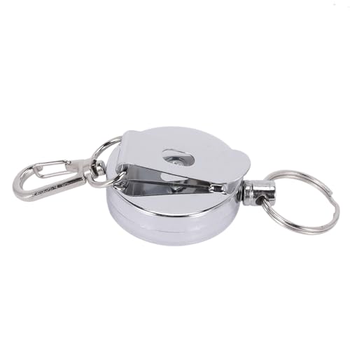 Porte-clés en acier résistant anti-perte avec câble rétractable durable - 6