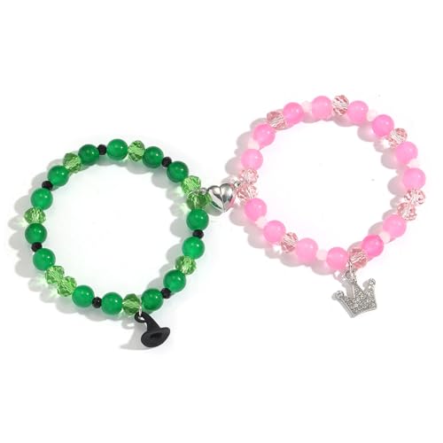 Joyline Friendship Matching Bracelets for Women Witch Crown Charm Best Friend BFF Bracelets Sister Birthday Gift Valentine's Day Jewelry Gifts
