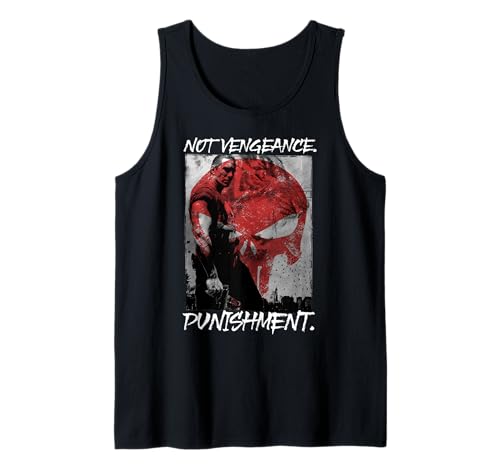 Camiseta tirantes Punisher Marvel con diseño de calavera superpuesta resistente al uso