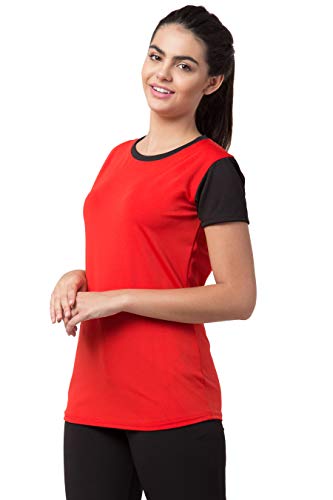 Image of BLUECON Combo Pack Solid Polyester Slim Fit Half Sleeve Women Tshirt /Multicolor Short Sleeve Tshirt for Women Sport Wear