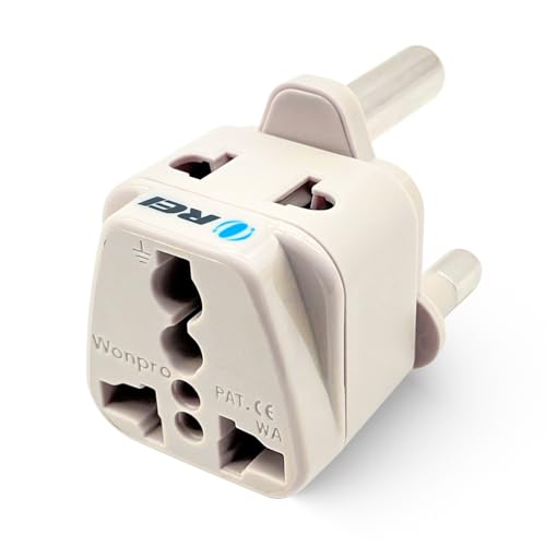OREI Grounded Universal 2 in 1 Plug Adapter Type M for South Africa and More