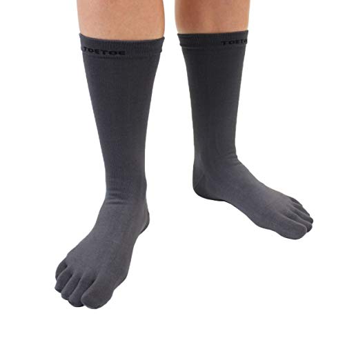 TOETOE - Essential Men Plain High-Crew Cotton Toe Sock2
