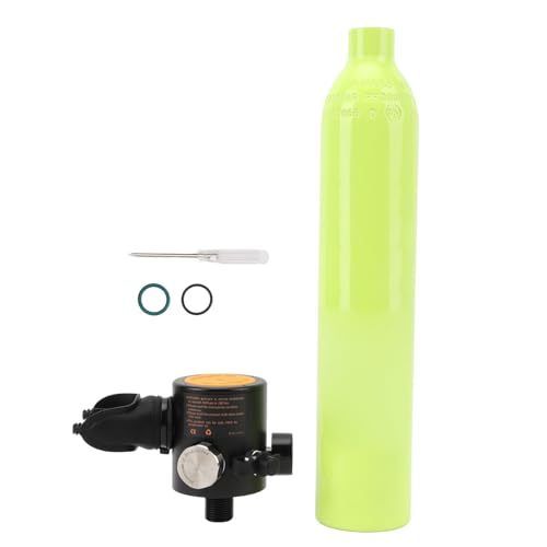 Yuezhongoo Mini Scuba Tank 0.5L Portable with Pressure Gauge Mini Diving Oxygen Cylinder for Snorkeling (Green)
