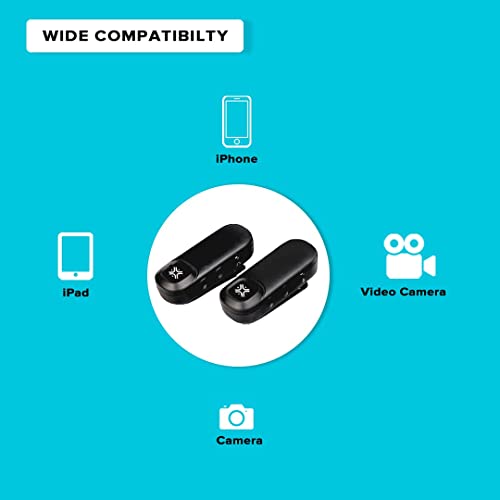 Image of Xtreme Acoustics XAWL303 UHF Wireless Single Channel Collar Microphone for Mobile and Camera Recording with Monitoring for YouTube, Singing, Vlogging, Recording