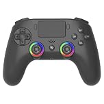 Subsonic - Wireless controller for PS4 / Playstation 4 - Bluetooth controller with LED, vibration and gaming headset jack - Black [playstation_4]