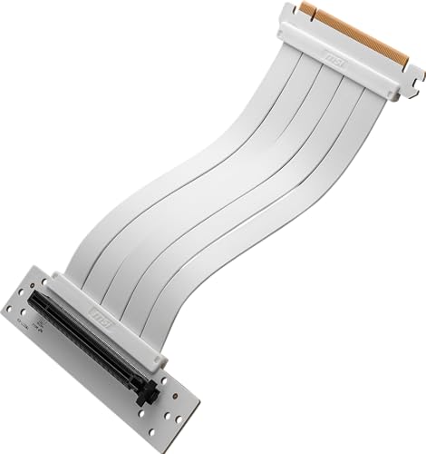 Cable extensor PCI-E 4.0 X16 blanco de 180 mm para evitar flexión de placa base 4