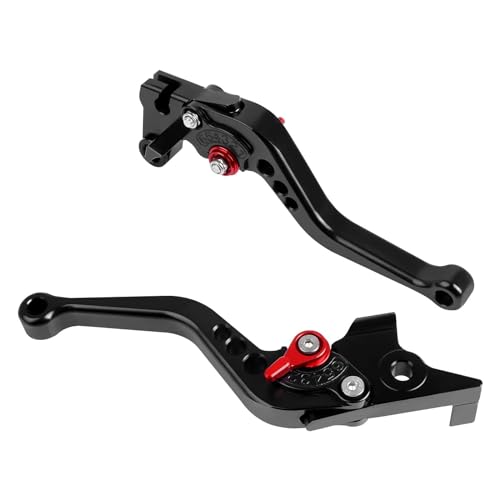 Motorrad CNC Einstellbare Erweiterbar Folding Brems Kupplung Hebel Griff Bar Für Yamaha FZ1 Fazer 2001-2015(Black 3)