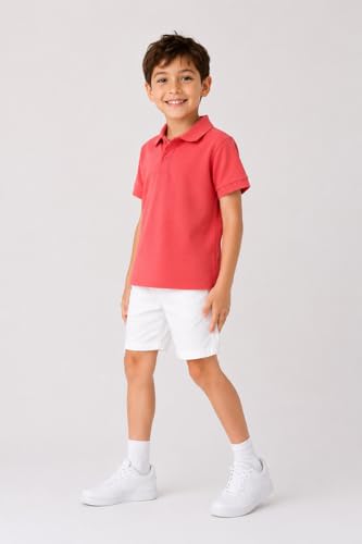 Image of Mud Kingdom Boys Polo Shirt Short Sleeve School Uniform Pique Polo Summer