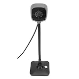 Webcam 480P avec Microphone, Caméra D'ordinateur de Bureau USB à Réduction de Bruit avec Base, Tube Pliable à 360 Degrés, Plug and Play pour Chat Vidéo, Visioconférence,