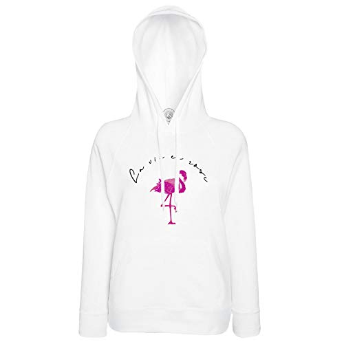 Sweat flamant rose la vie en rose idéal pour les soirées fraîches d'été