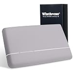 Winthome Memory Foam Pillow for Deep, Restful Sleep, Two-Sided Soft and Firm Neck Pain Pillow, 0 Glue, Slow Rebound, Suitable for Side, Back and Stomach Sleepers with Washable Cover (Grey)