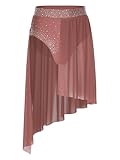 La jupe de danse lyrique pour femme est décorée de strass scintillants, ce qui vous rend accrocheuse et époustouflante dans la foule
