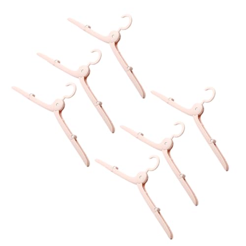 OKUMEYR 6pcs Portable Folding Hanger Travel Clothes Organizer for Hotel Camping and Dorm Use Lightweight and Versatile Hangers for Pants Shirts and Coats