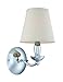 Lite Source LS-13991C 1-Lite Wall Lamp, Chrome Finish with White Fabric Shade, 12.5" x 7.5" x 6"