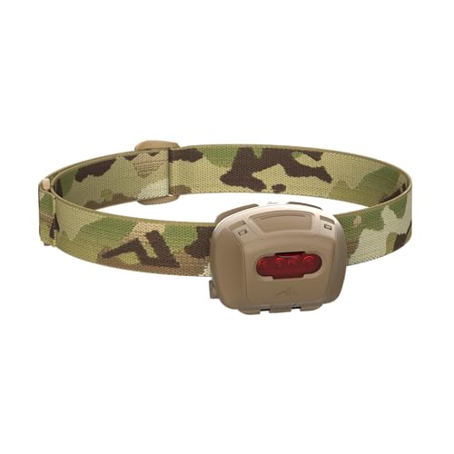 Princeton Tec Quad Tactical Headlamp with 4 Ultrabright RGB LEDs and 78 Lumens IPX7 Water Resistance Essential for Camping Paddling Trade Work & Safety Preparedness Multicam