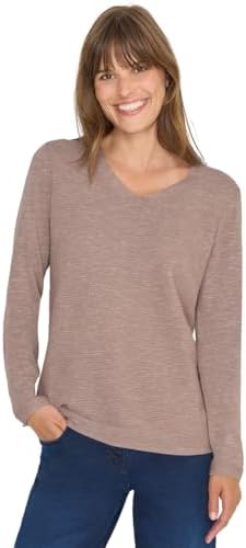 Cecil V-Neck Pullover Heather Taupe Melange S