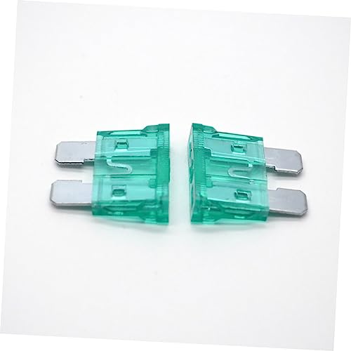 MAGICLULU - Fusibles automotrices tipo cuchilla, 100 unidades, 30 A, para autos, camiones, RV y SUV, con carcasa verde de ABS y aleación de zinc, estándar para vehículos recreativos y marinos miniatura 6