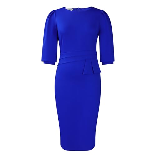 Image of ZVO Midi Dress for Women Pencil Dress Fashion Work Dress Elegant Church Dress High Waist Outfits