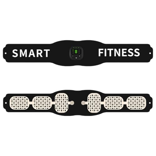 WHAMVOX Cinturón de Fitness para Entrenamiento Abdominal Carga USB, Material de PU Leather y Resina, Adecuado para Ejercicios en Casa para Hombres y Mujeres