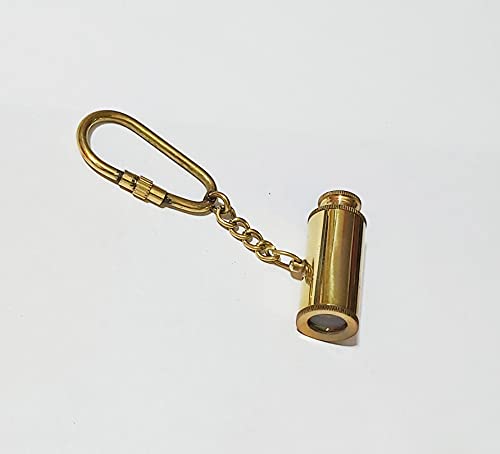 Brass Key Chain- Collectible Marine Nautical Key Rings from Parijat Handicraft (Telescope-Key-Chain)