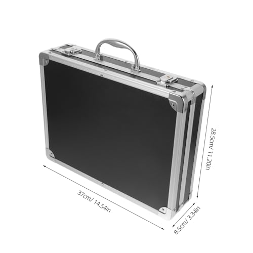 Aluminum Alloy Briefcase for Safe Document Storage Portable Tool Case Capacity Construction for Professionals and Diy Enthusiasts for Home and Travel2