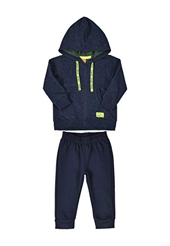 Conjunto Jaqueta Botonê e Calça Moletom, Up Baby, Meninos, Azul, M