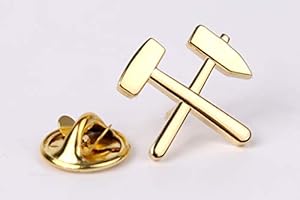 Bergbautradition.de Schlägel und Eisen Pin Gold 4703