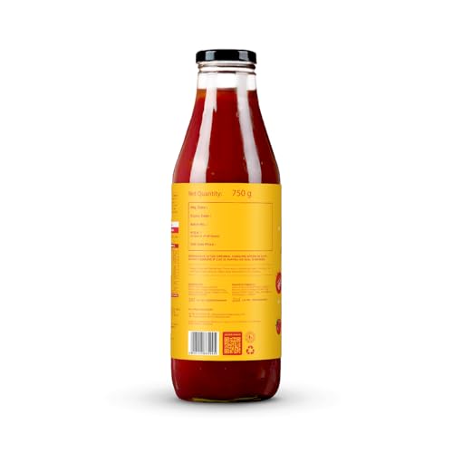 Image of Two Brothers Organic Farms Truemato Ketchup - Spicy Tomato Ketchup 750g | Naturally Made with 75% Fresh Tomatoes | No Refined Sugar | Upgraded