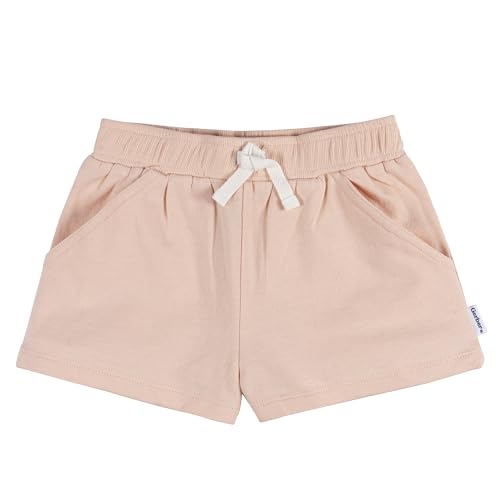 Gerber Baby Girls' Toddler 3-Pack Pull-On Knit Shorts, Grey/Pink/Black, 5T - image 3