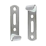 2X Heavy Duty Adjustable J Hooks – Nickel Plated Wall Hooks for Picture & Mirror Hanging, Metal Tube Support Brackets