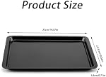 Ensemble de Plaques de Cuisson en Acier au Carbone, 2 Pièces Grandes Plaques à Biscuits Antiadhésives, Noires