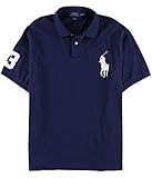 polo ralph lauren hemd custom fit Gerippte Kragen und Armbinden Polo Ralph Lauren Männer Custom-Fit Big Pony Polo Blau XXL
