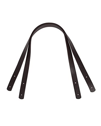 besbomig 2 Piezas Correa de PU de Repuesto Asa de Bolso de Mano Color Sólido 60cm Correa de Hombro con Remache Accesorios para Hacer Monedero Bolsos,Café Cover