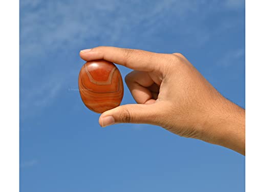 Image of Amazing Gemstone Carnelian Crystals and Healing Stones - Large Palm Stone Crystals Piedra - Crystal for Good Luck, Balanced Positive Energy, Meditation - Unique Stocking Stuffers, Gifts for Women, Men